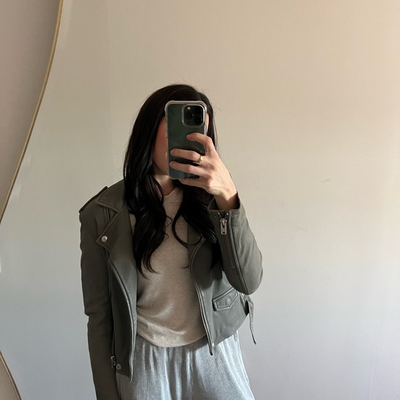 IRO - Asheville Leather Jacket - Gray - Picture 3 of 4